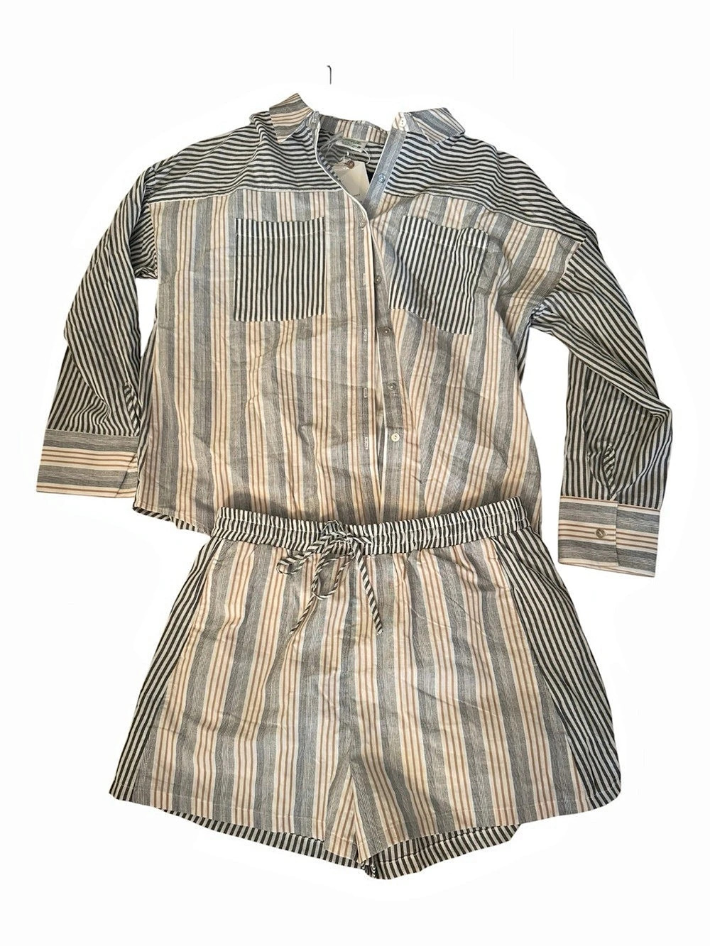 New J by Very J Striped Set Sz L NWT